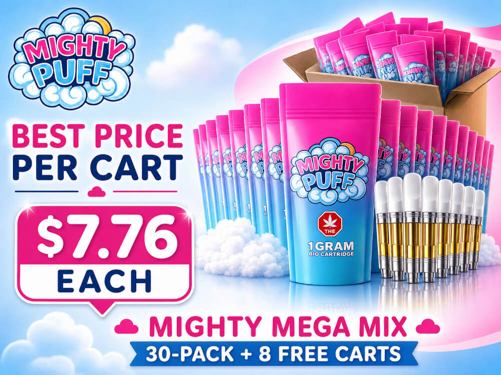 Best price 510 cartridges Canada with Mighty Puff vape cart bundle pricing.